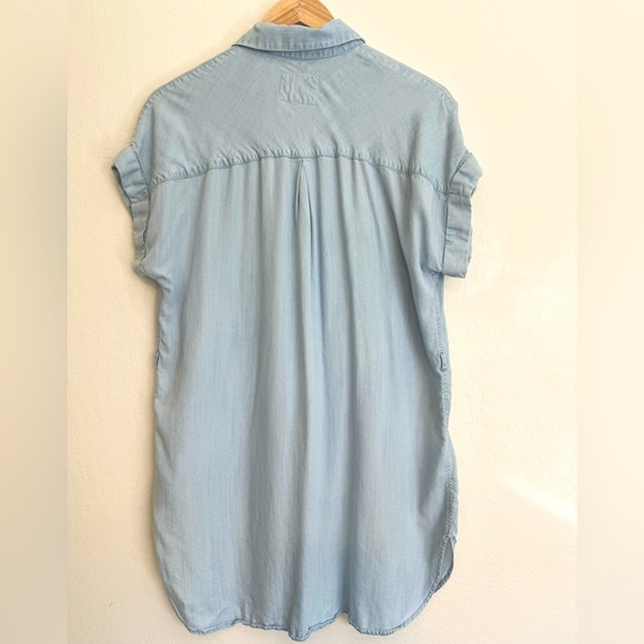 Rails Savannah Button Down Dress in Light Vintage Wash Extra Small Lyocell - Picture 4 of 10
